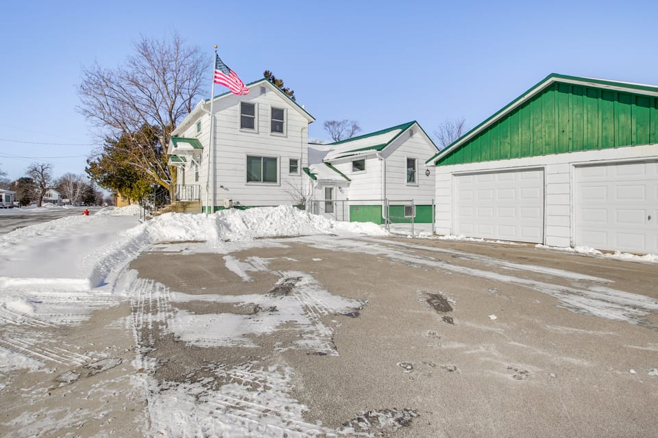 Boat Dock: Riverfront Oconto Home! House in Wisconsin