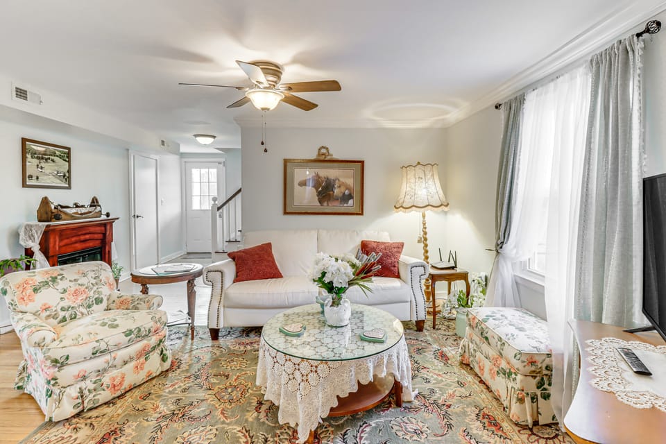 Fire Pits, Creek View: Historic Virginia Farmhouse House in Shenandoah Valley