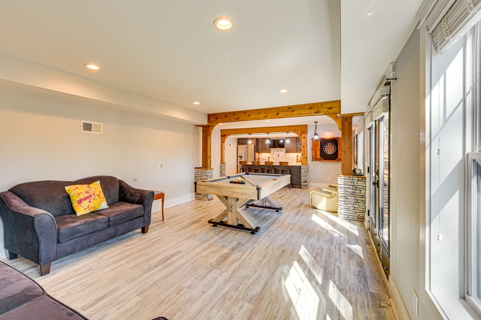 Fire Pit + Patio: Spacious Southern Pines Retreat House in Southern Pines