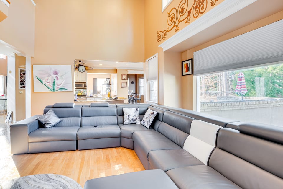 Theater & Game Room at Trenton Area Home House in Jersey Shore
