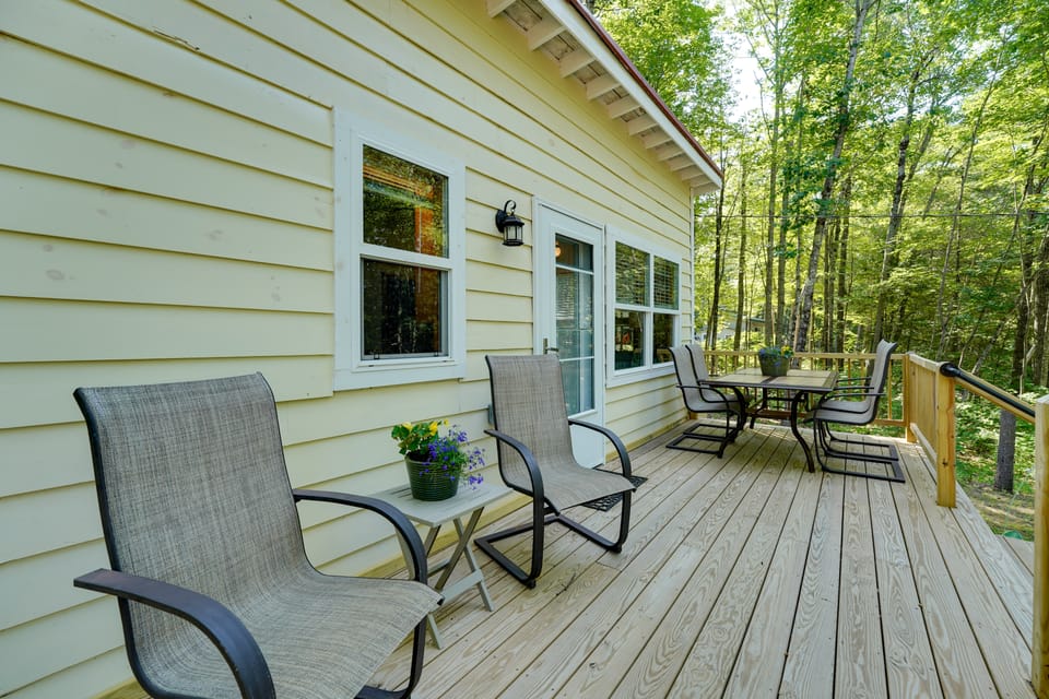 Private Dock & Deck: Tranquil Dam Pond Cottage! Cottage in Augusta