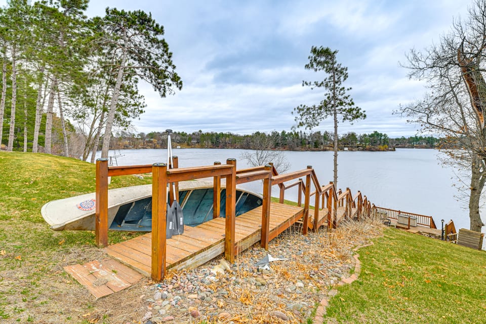 Dock, Deck & View: Lakefront Chippewa Falls Studio Apartment in Wisconsin