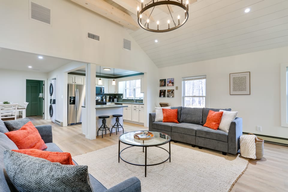 Walk to White Lake: Family Home w/ Deck & BBQ House in White Lake
