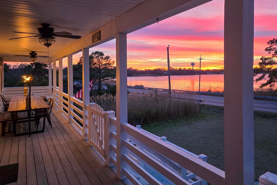 Hot Tub & Bay Views: Outer Banks Home House in North Carolina