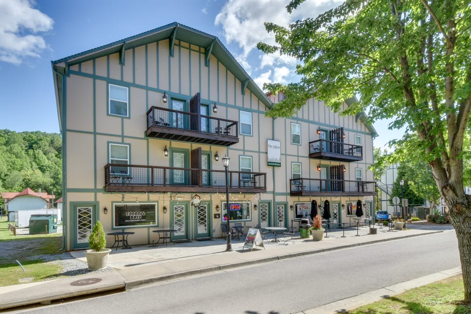 Walk to Main St & River: Downtown Helen Condo Apartment in Helen