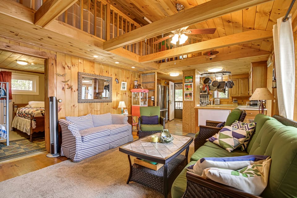 Dock + Fire Pit: Secluded Cottage in Denmark Cottage in Bridgton