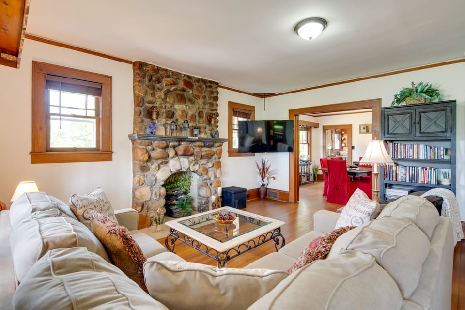 Hike + Explore: Mountain-View Escape in Candler House in Upper Hominy