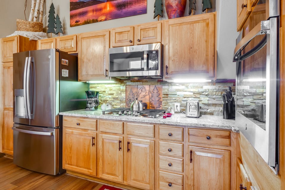 Patio w/ Peak 1 Mtn View: Main Street Frisco Condo Apartment in Frisco