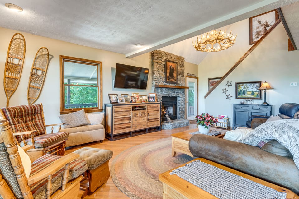 Decks + Lake Access: Scenic North Carolina Retreat House in Buncombe County