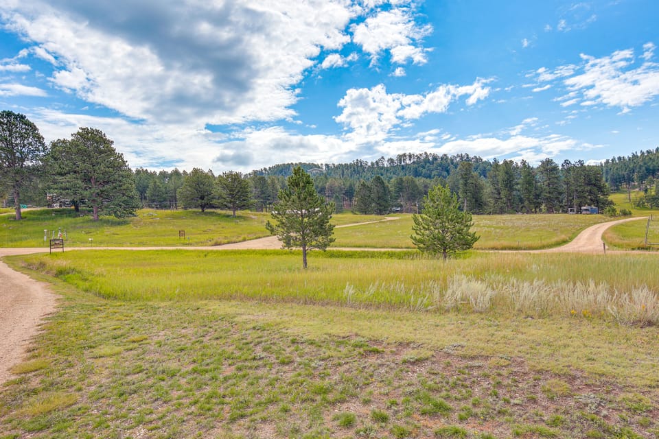 Furnished Deck, Black Hills View: 'Lazy U' Retreat House in West Custer Township