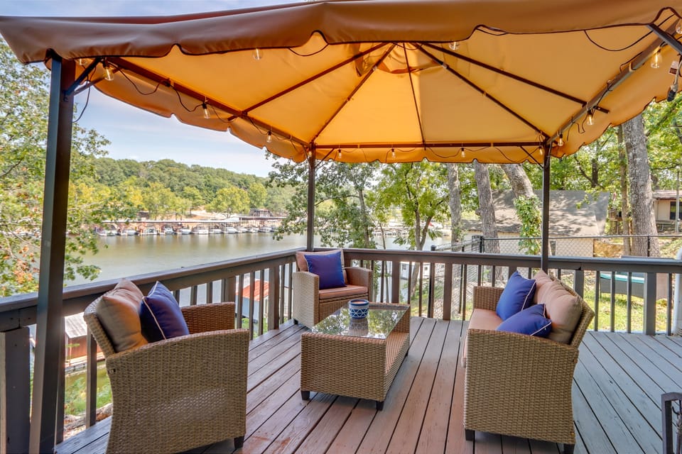 Dock + Views: Scenic Group Retreat on Grand Lake! House in Lake O The Cherokees