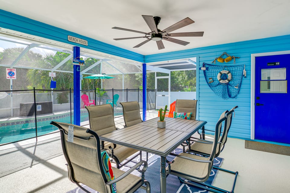 Fenced Yard, Game Room: Family Home in Sebastian! House in Sebastian