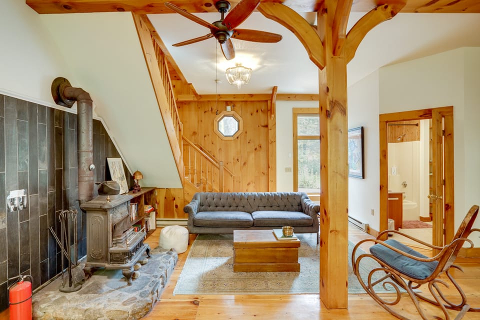 Secluded Family Getaway w/ On-Site Creek in Hawley House in Berkshires
