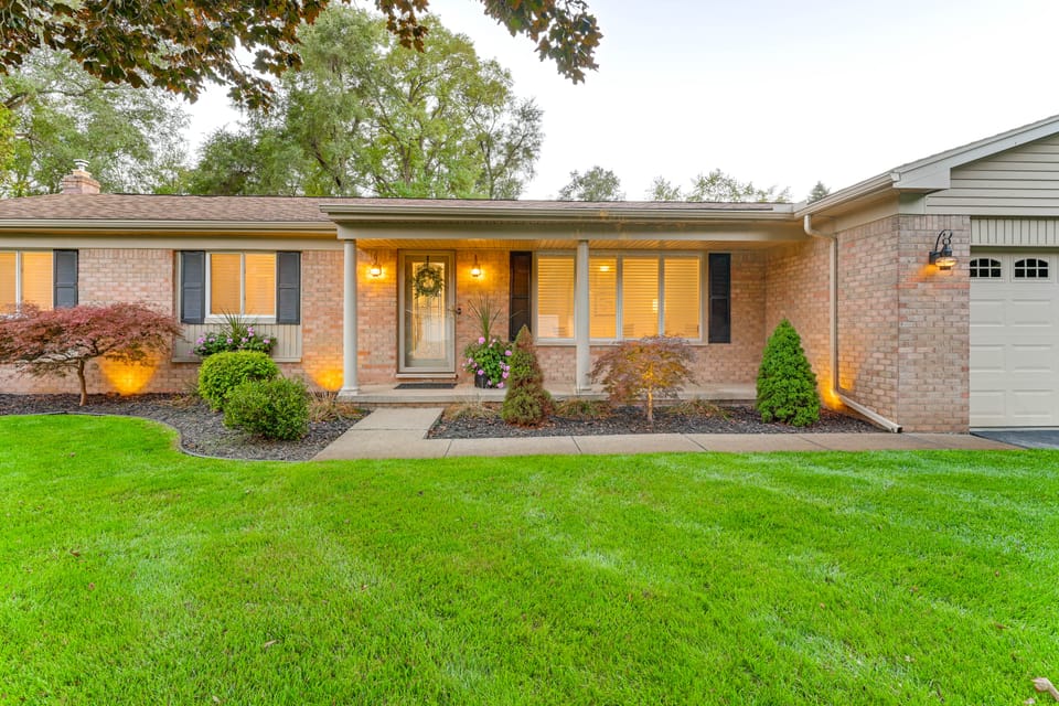 2 Mi to Dtwn Brighton: Updated Home w/ Fenced Yard House in Michigan