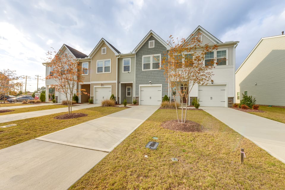 Private Patio! Sleek & Stylish Smithfield Townhome Apartment in North Carolina
