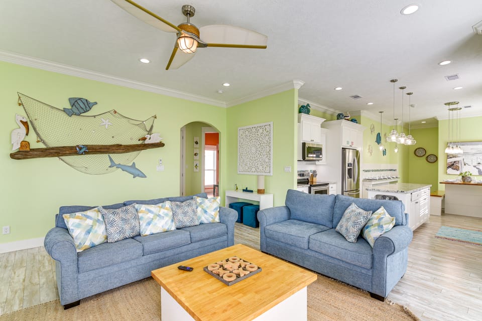 Steps to Shore! 'Just Beachy' Home w/ Deck + Views House in Bolivar Peninsula