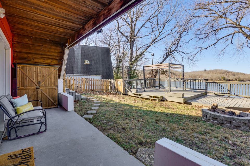Steps to Shared Dock: Lake of the Ozarks A-Frame! House in Lake of the Ozarks