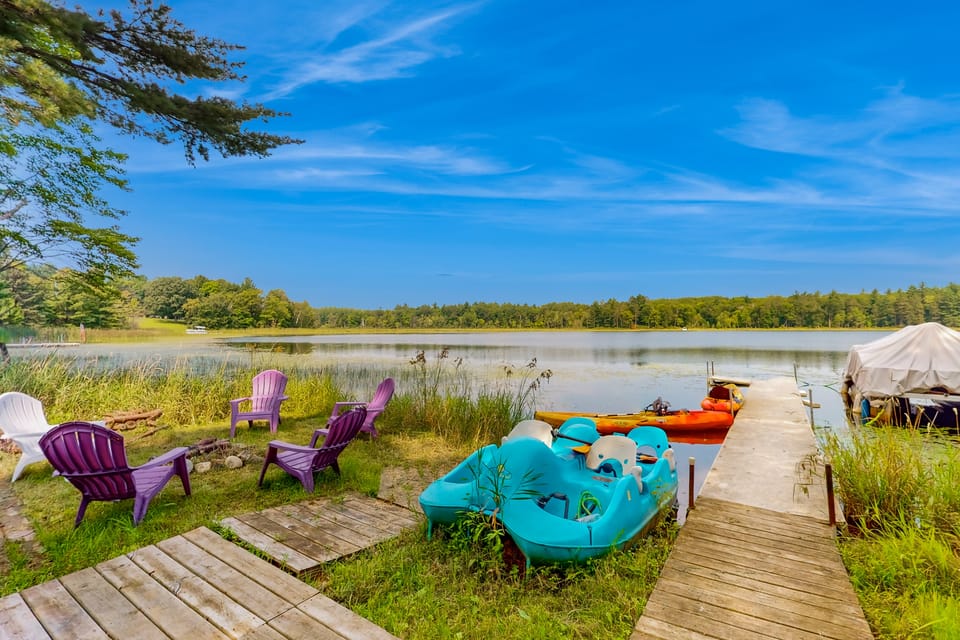 Dock & Fire Pit: 'Lakeside Solitude' in Deerwood! House in Minnesota
