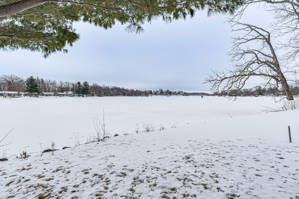 Rice Lake Escape w/ Private Dock: 1 Mi to Main St House in Rice Lake