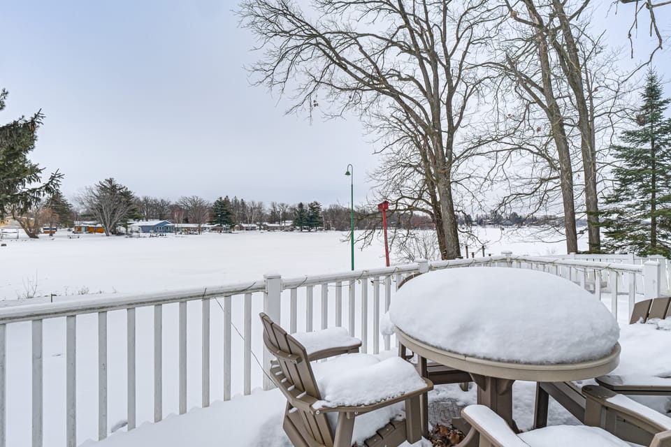 Rice Lake Escape w/ Private Dock: 1 Mi to Main St House in Rice Lake