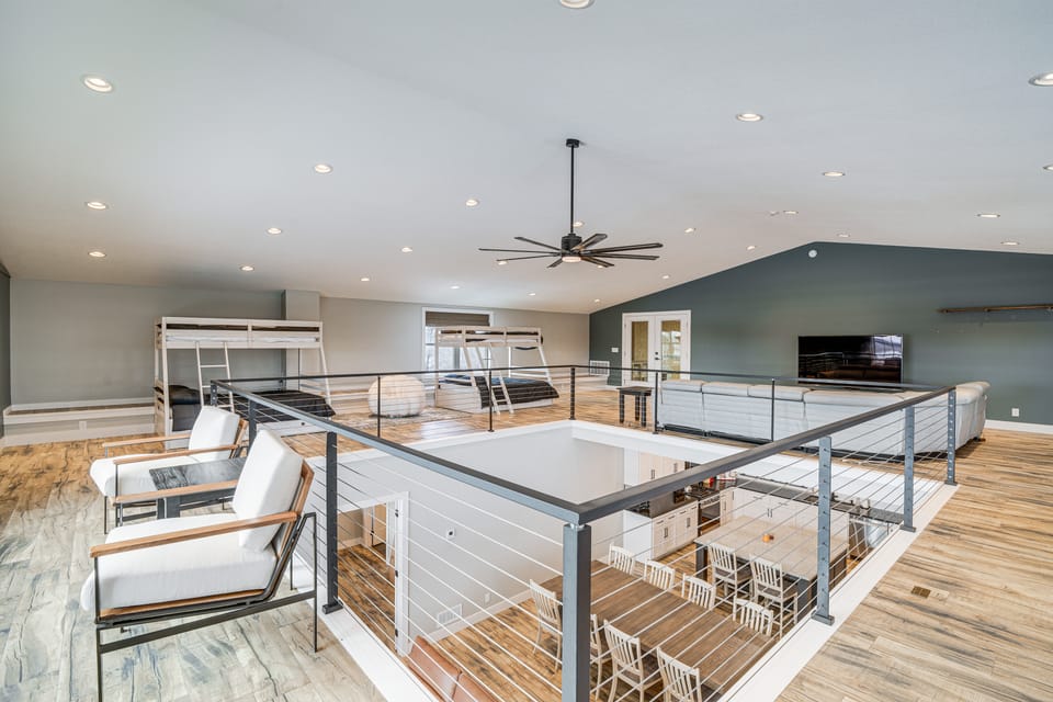 Patio & Fishing Pond! Modern Barndominium Near KC House in Kansas