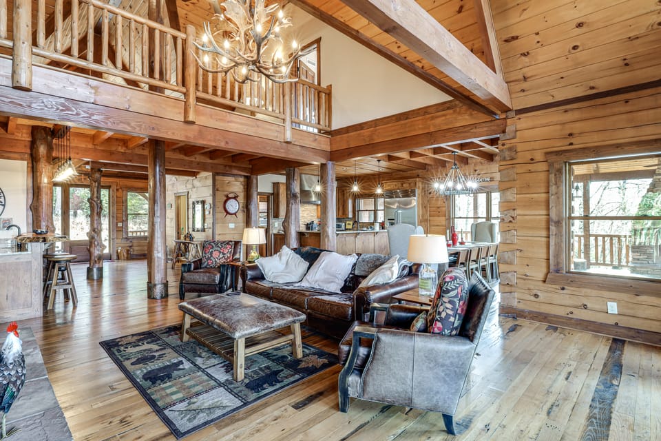 Game Room + Deck: Spacious Spruce Pine Retreat! House in Mitchell County