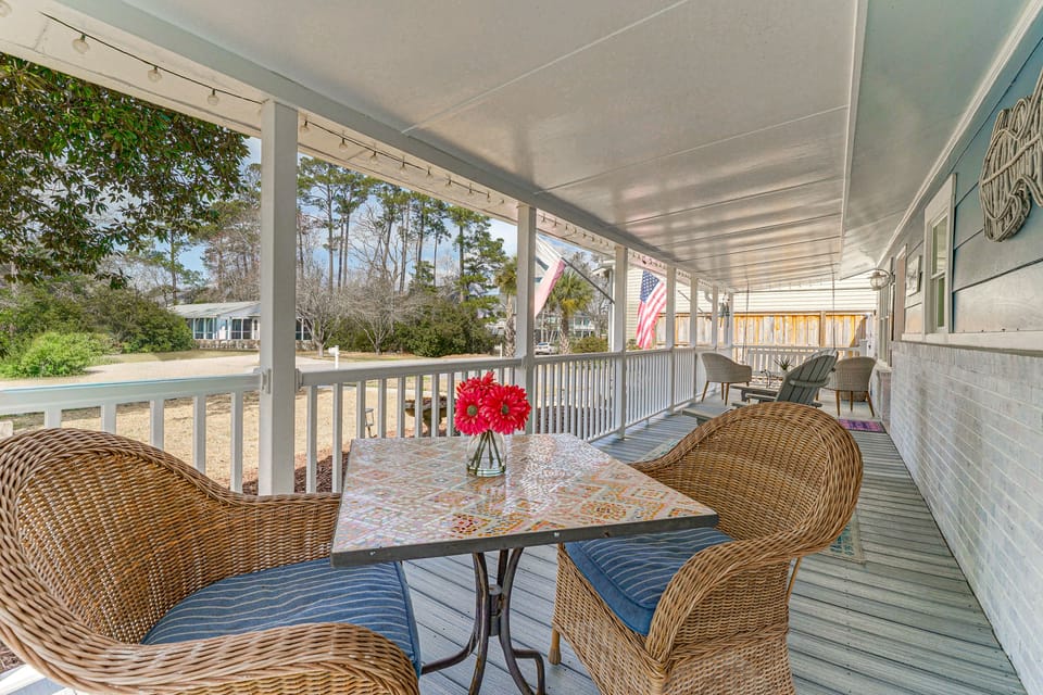 < 1 Mi to Beach: Oak Island Retreat w/ Swim Spa! House in Oak Island