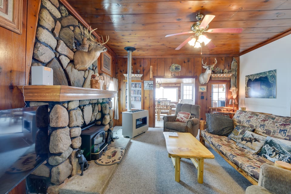 Private Dock & Views! Family Home on Paradise Lake House in Carp Lake