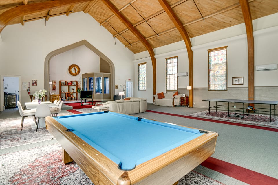 Walk to Clear Lake! Converted Church w/ Game Room House in Lakeport