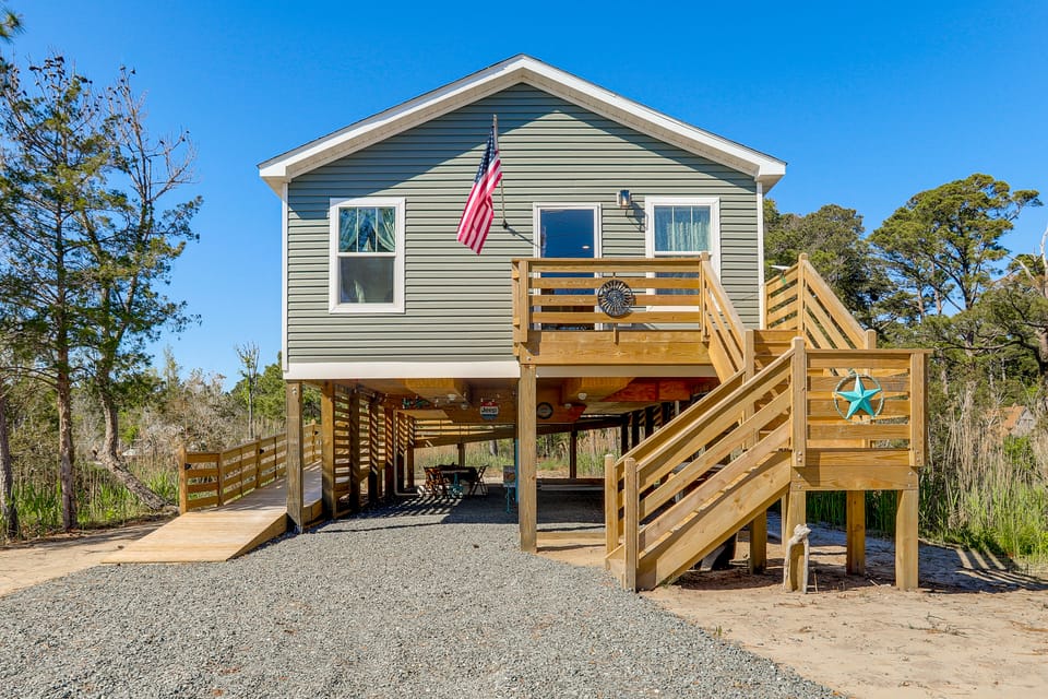 On Stumpy Point Bay, a Bay Fed By Pamlico Sound House in North Carolina