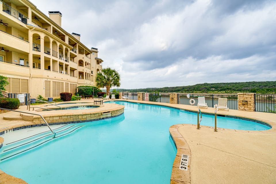 Gem w/ Stunning Lake Travis Views Overlooking Pool Apartment in Lago Vista