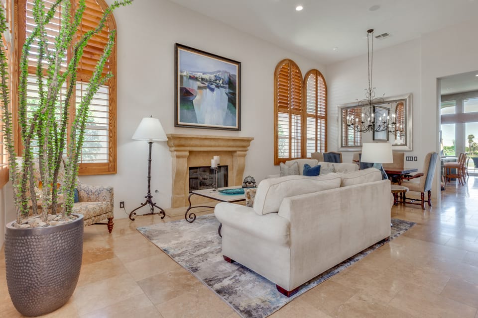 2 Mi to Old Town: Resort-Style Home w/ Heated Pool House in La Quinta
