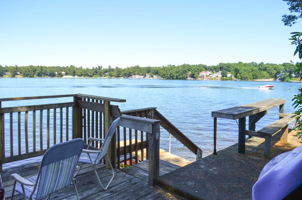 Unique Island Stay w/ Dock! Southwick Lake House House in Connecticut