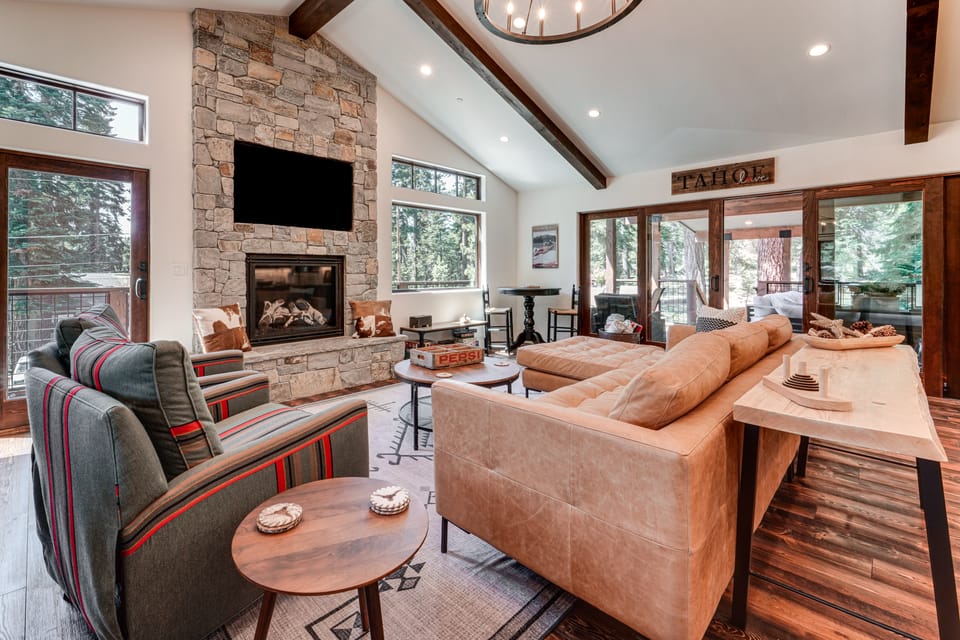 Walk to Beach, Trails! Luxe Lake Tahoe Home + Deck House in Tahoe Vista