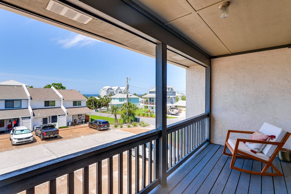 West End PCB: Partial Gulf Views | Steps to Beach Apartment in Laguna Beach