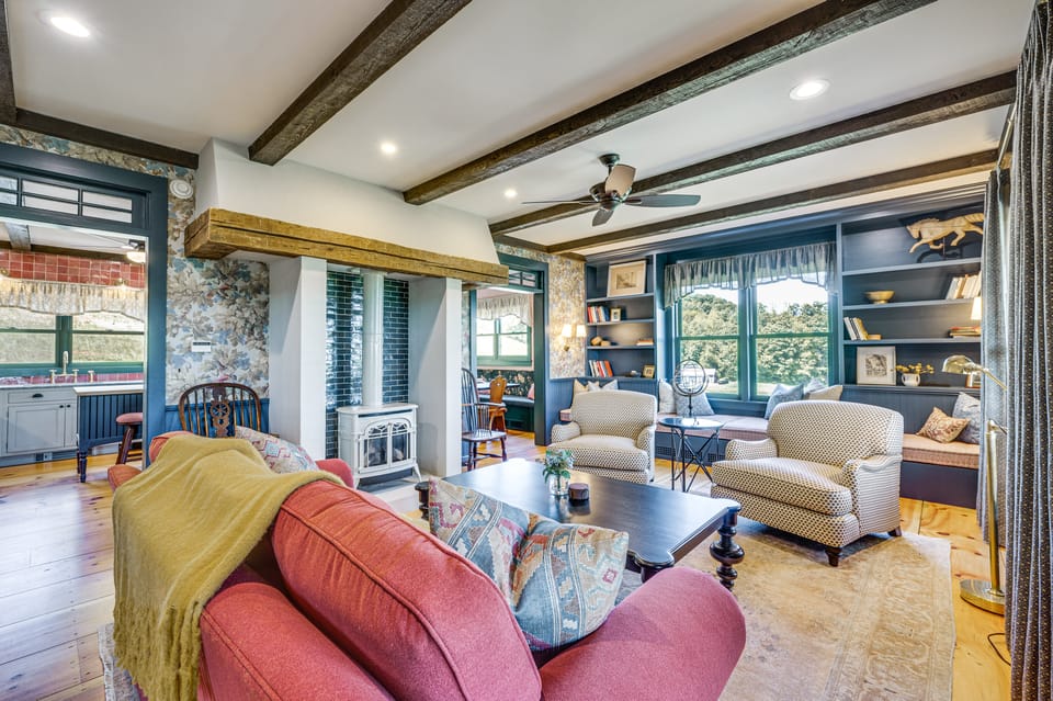 95-Acre Countryside Estate! Luxe Vermont Farmhouse House in Vermont