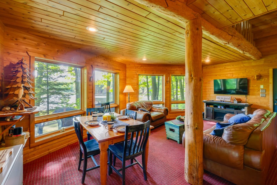 Family Friendly! Lakefront Sanctuary in Ogema House in Wisconsin