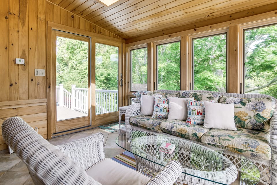 Walk to Beaches! Waterfront Hyannis Gem w/ Sunroom House in Hyannis Port