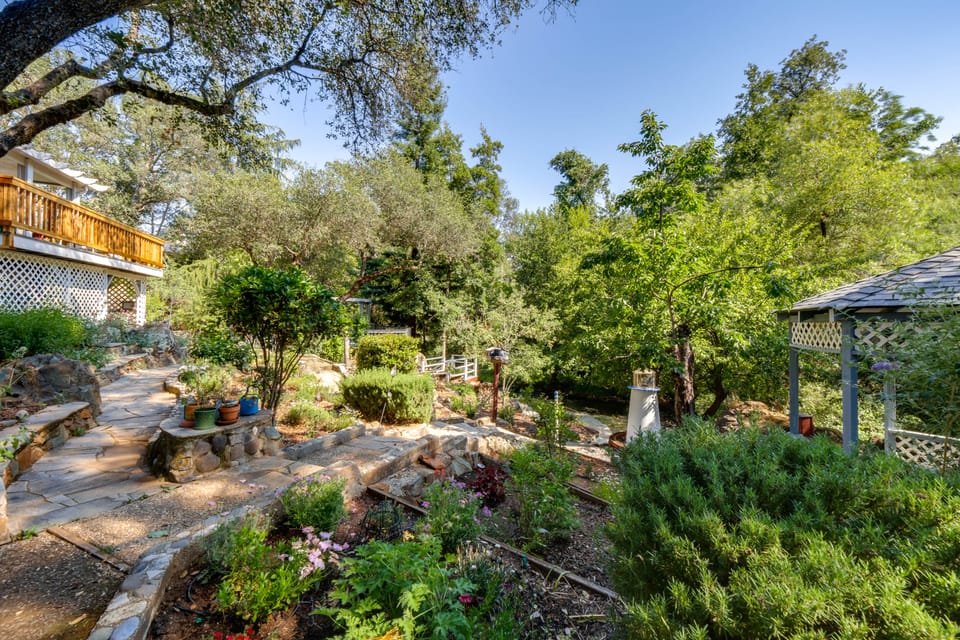 Creekside Hideaway in Auburn! 4BR Home w/ Pool House in Sierra Nevada