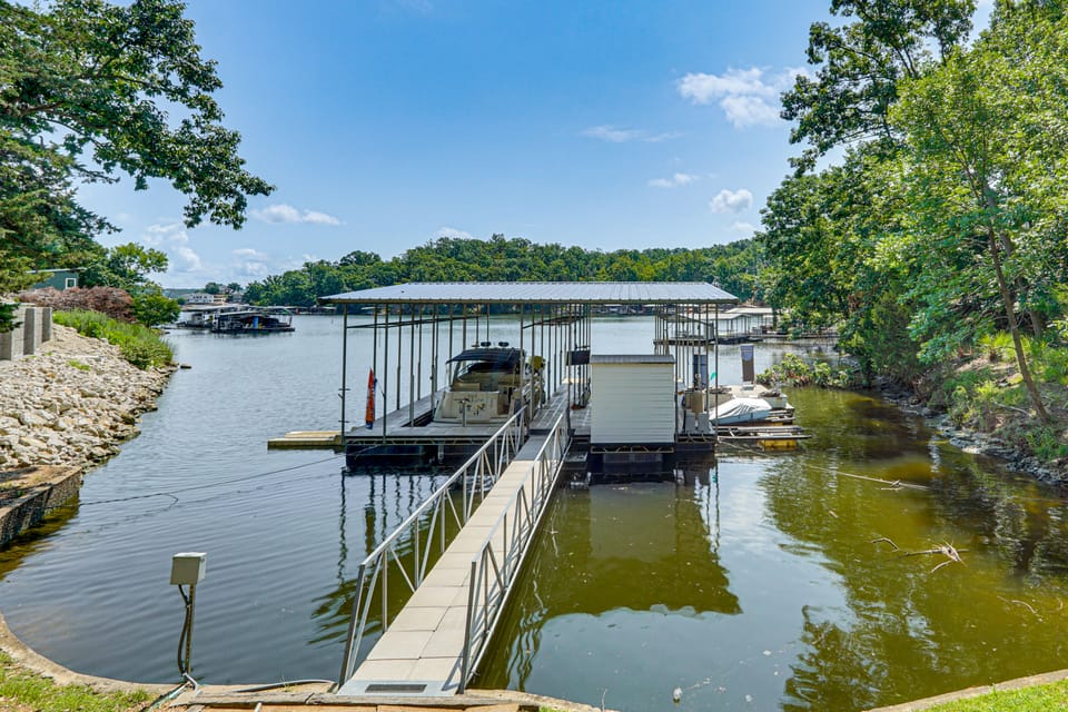 Boat Dock & Slip! Group-Ready Lake Ozark Home House in Lake of the Ozarks