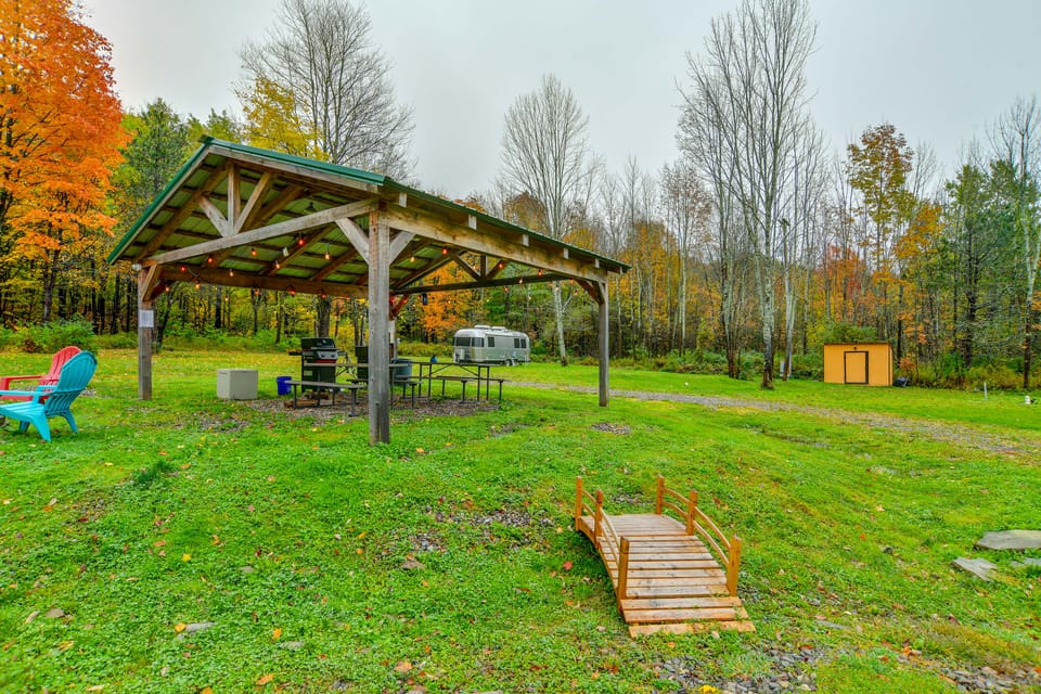 Catskills Airstream! Pavilion & Fire Pit Access House in New York