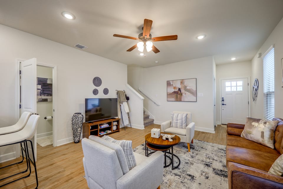 Gated 3BR Townhome Near Hospitals | Private Patio Apartment in San Antonio