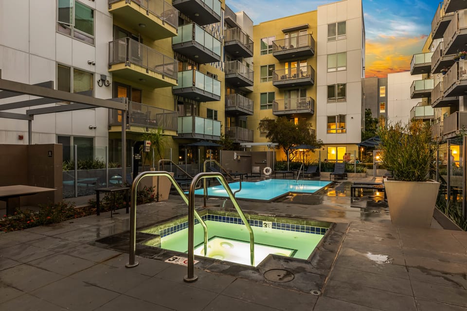 Pool & Private Balcony! Luxe NoHo Extended Escape Apartment in Toluca Lake