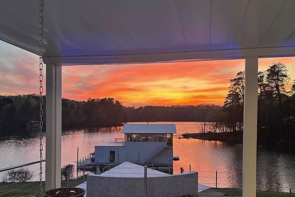Finished Dock, Hot Tub & More: Lake Lanier Estate House in Gainesville