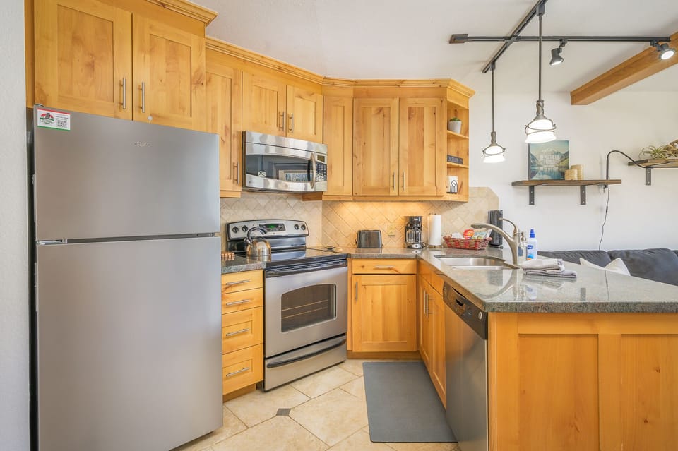Full sized refrigerator and oven, for your holiday meal prep!