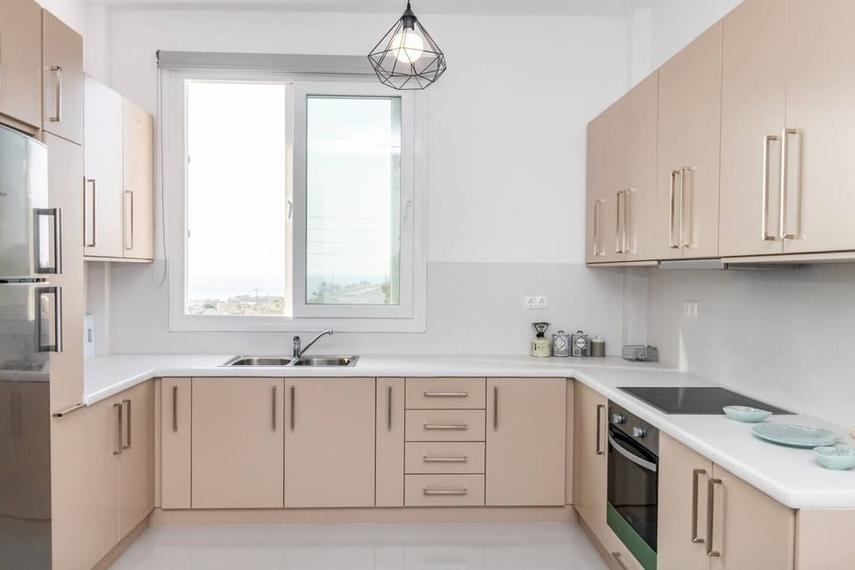 the kitchen 