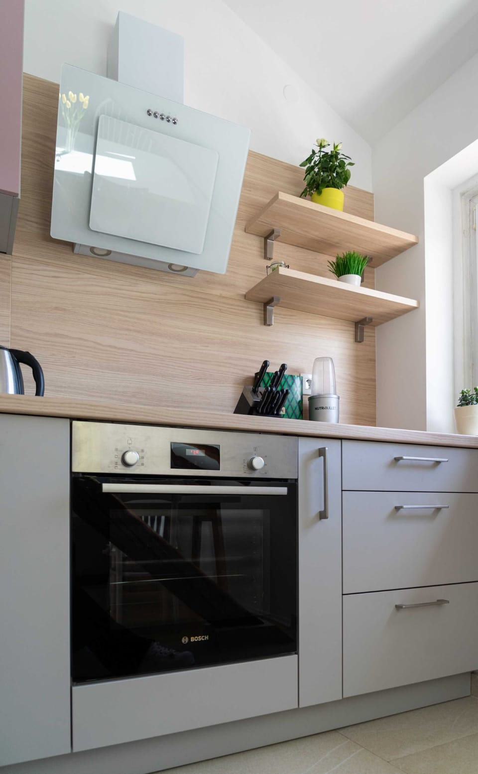 Apartment (Apartman) | Private kitchen | Full-size fridge, coffee/tea maker, electric kettle, cleaning supplies