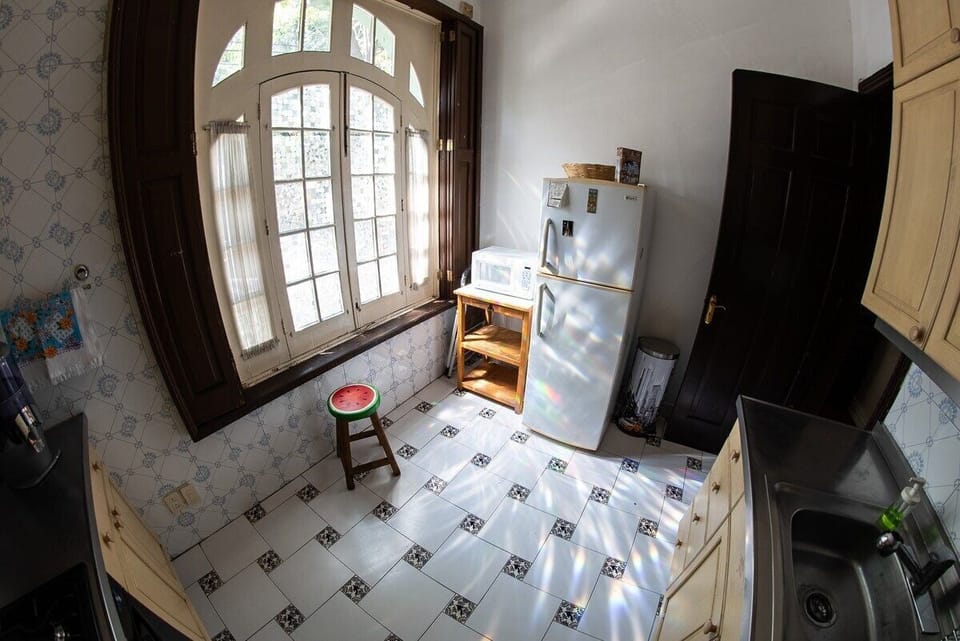 Shared fridge, microwave