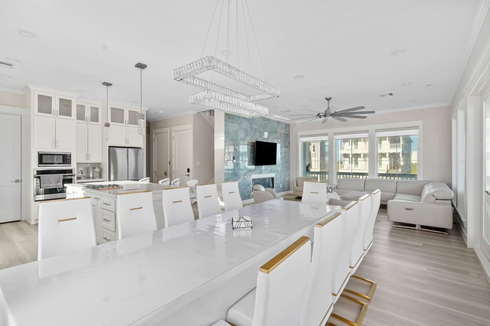 Open concept floor plan