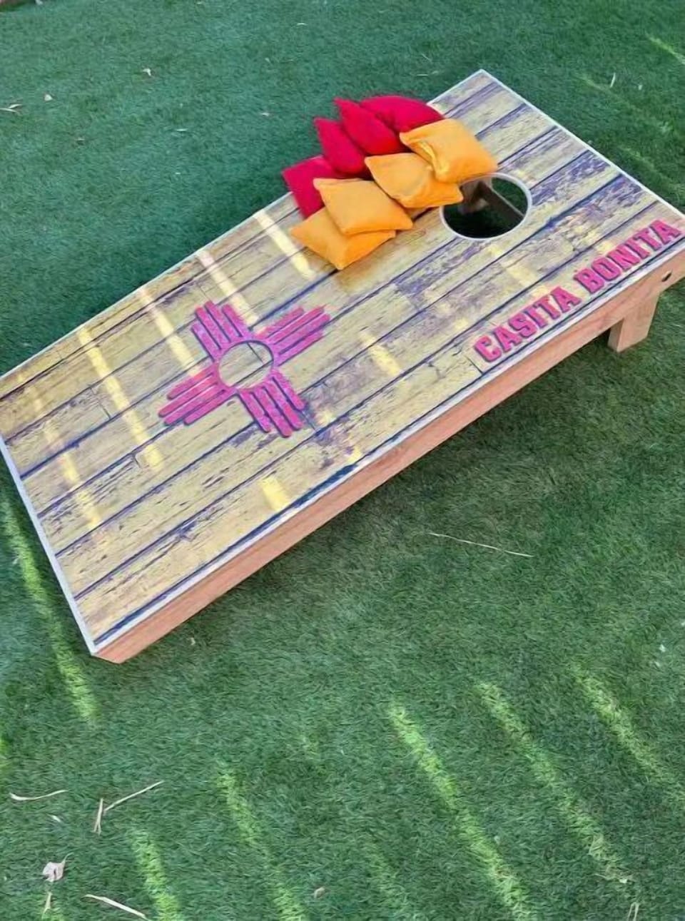 Enjoy the game shed equipped with multiple games to include Corn hole